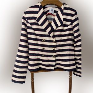CAbi Vintage Woven Double Breasted Blazer, Size 8
